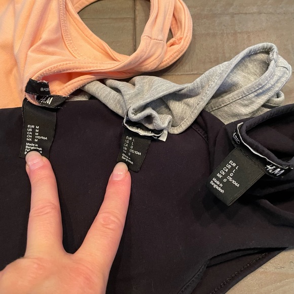Set of 3 H&M camisoles, size M/L - Picture 2 of 2